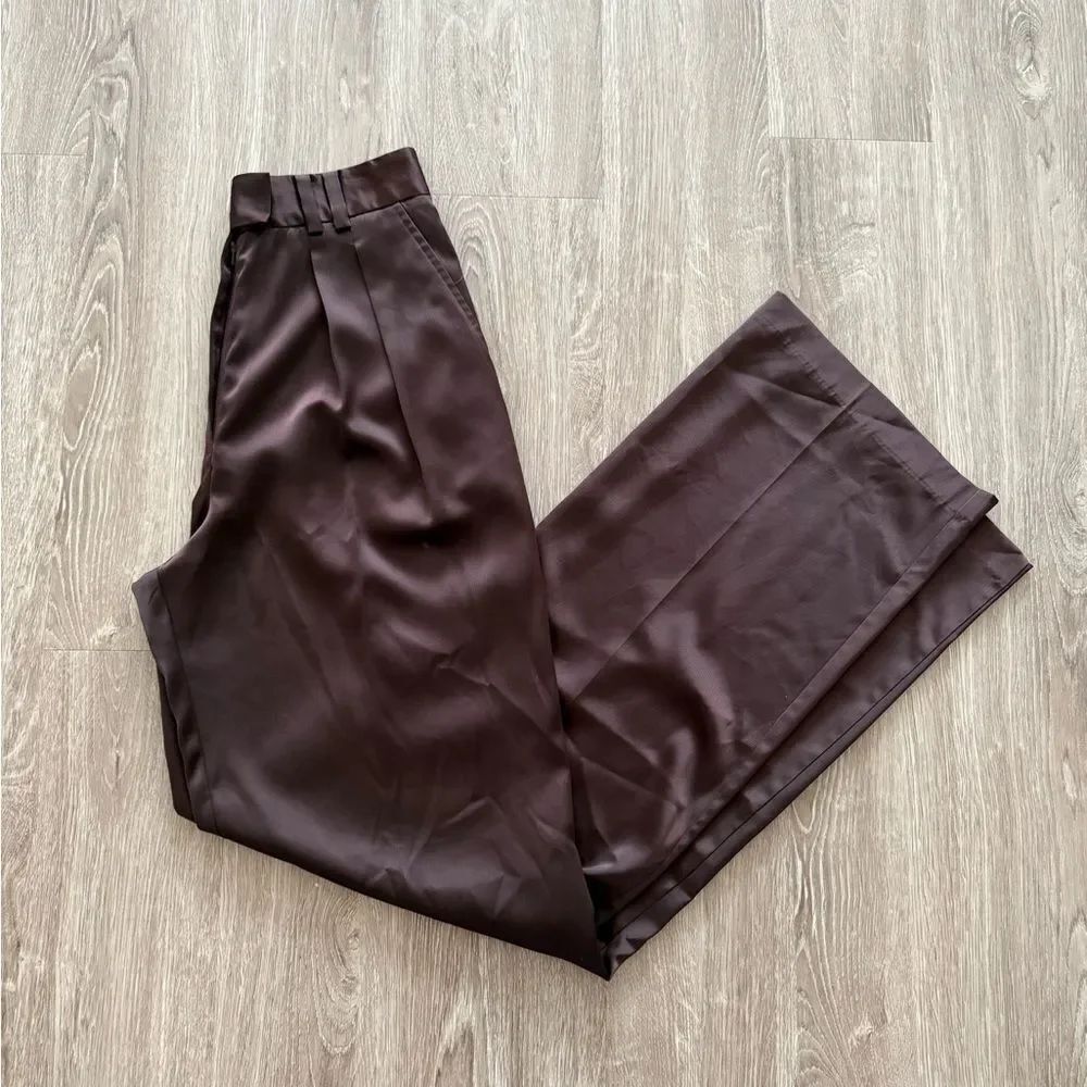 ASOS High Waist Satin Pants